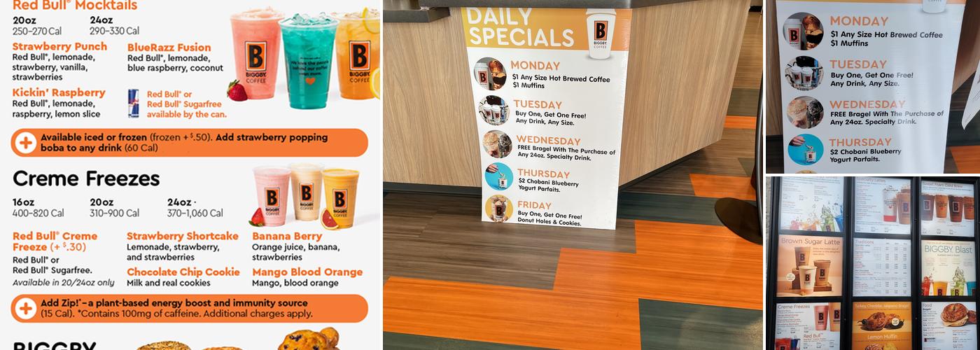 Biggby Coffee Menu