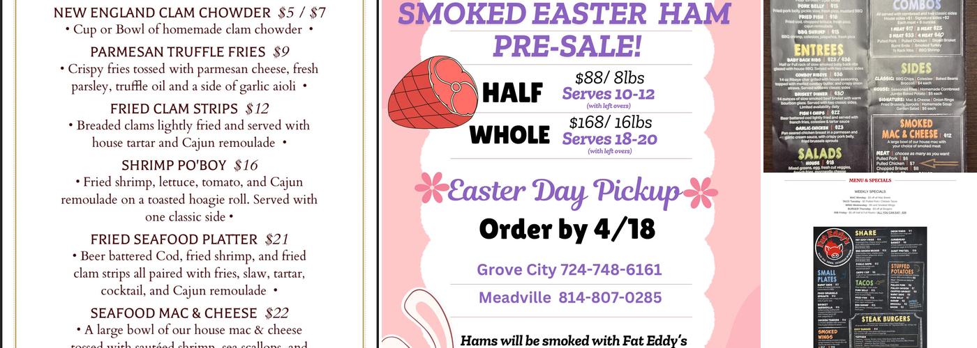 Fat Eddy's Bar-BQ Menu