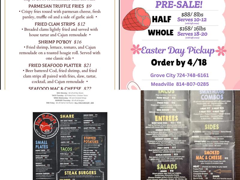 Fat Eddy's Bar-BQ Menu