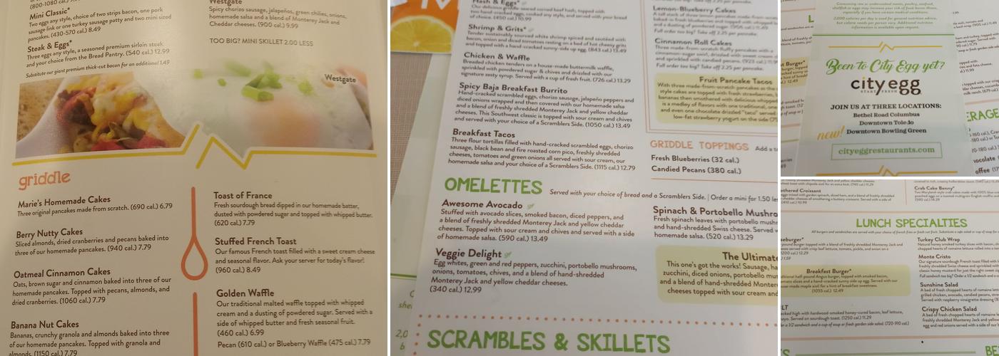 Scramblers Menu