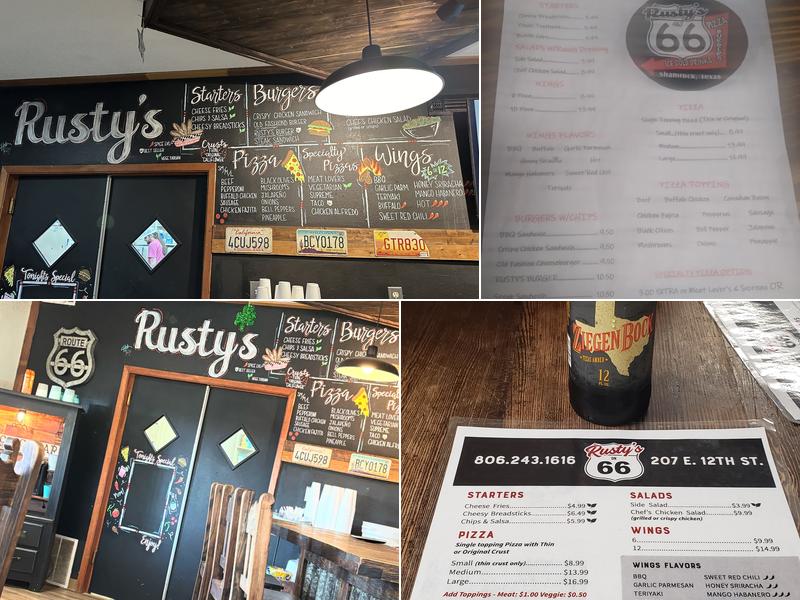 Rusty's on 66 Menu