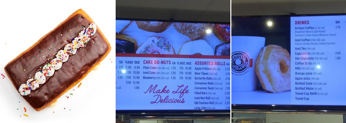 Shipley Do-Nuts Menu