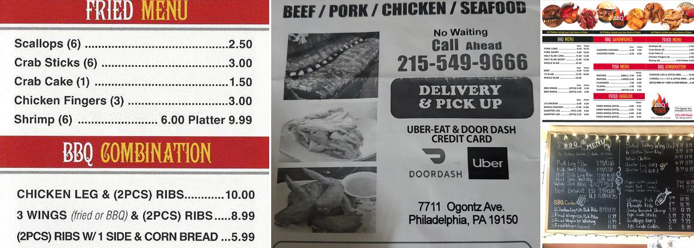 BBQ Town Menu
