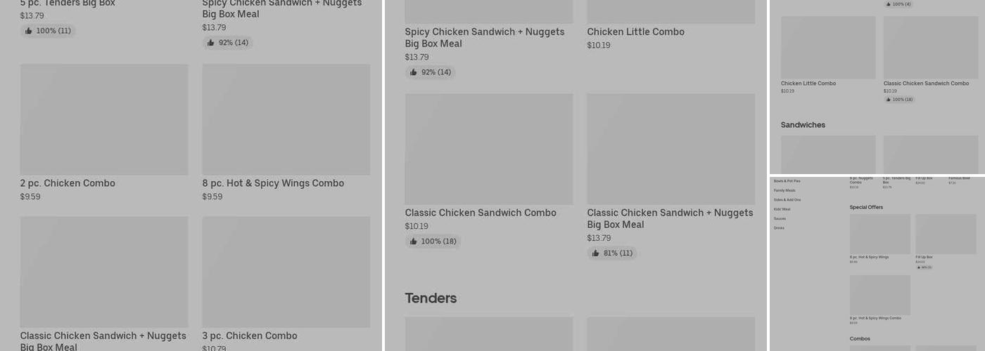 KFC Menu