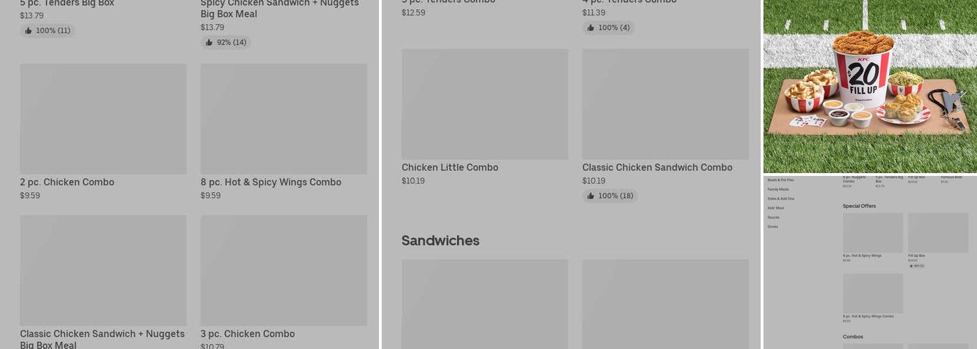 KFC Menu