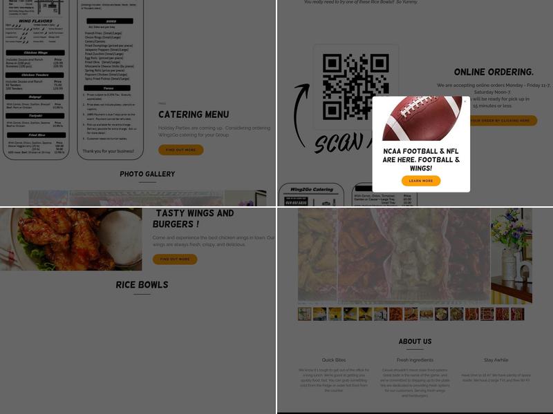 Wing2Go Menu