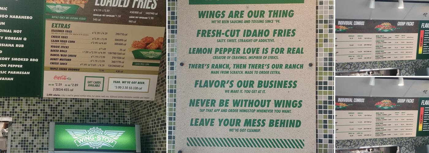 Wingstop Menu