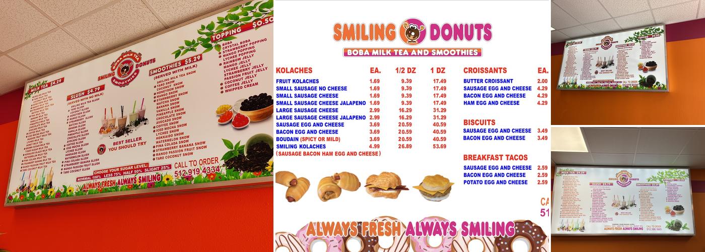 SMILING DONUTS Menu