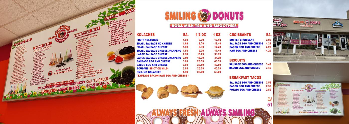 SMILING DONUTS Menu