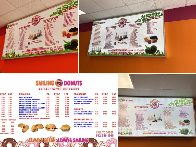 SMILING DONUTS Menu