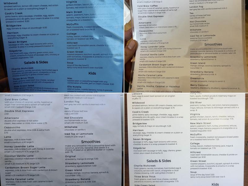 Sugar & Bean Cafe Menu