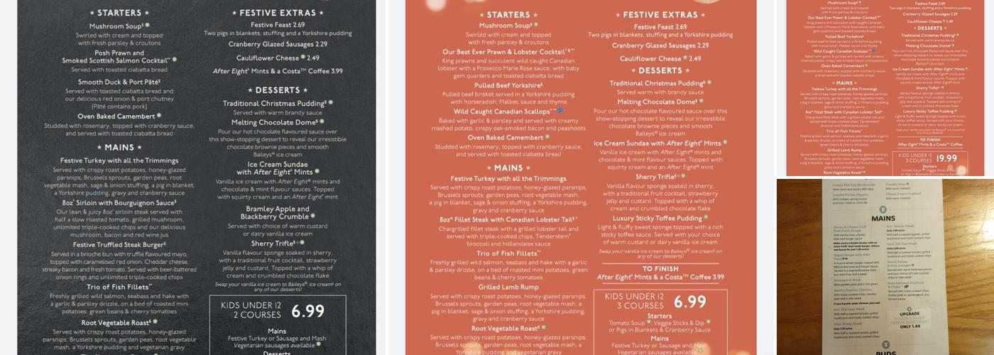 The Brecks Beefeater Menu