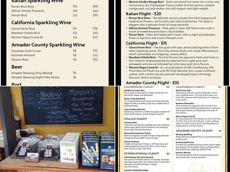 Simply Bubbles Menu