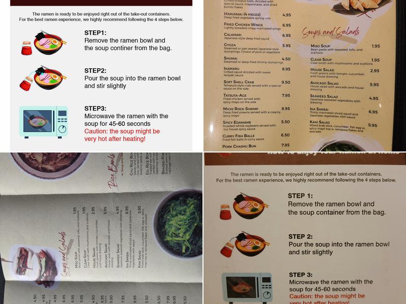 Michi Ramen Menu