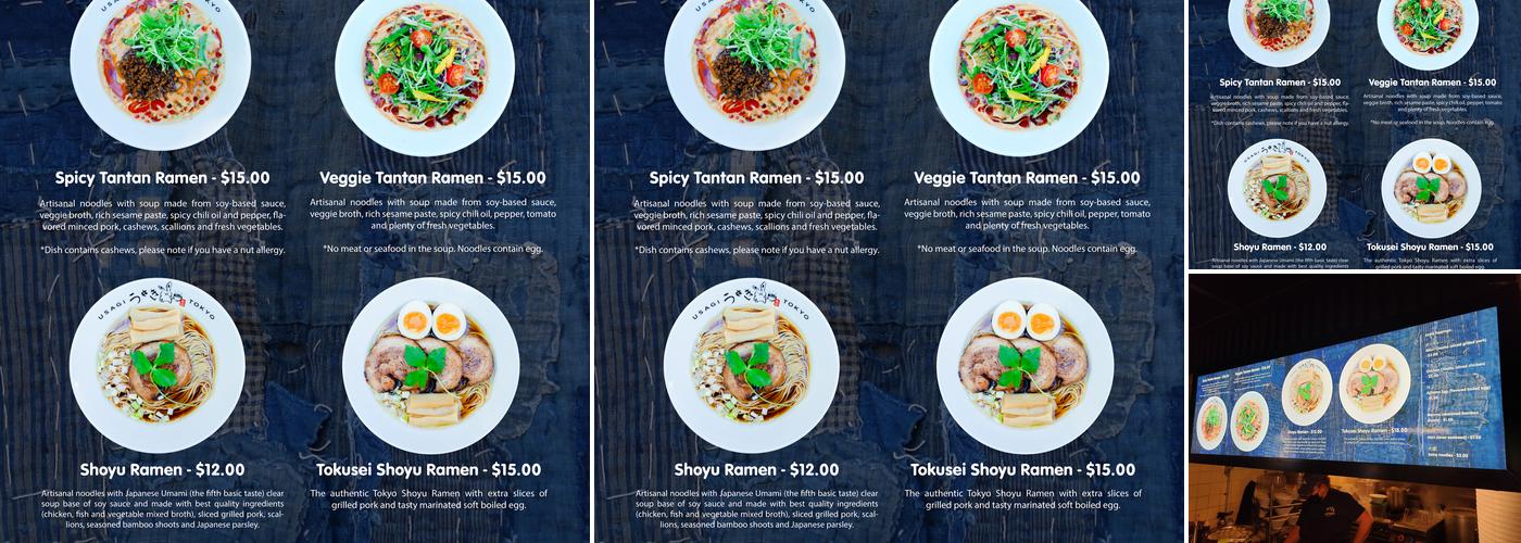 Usagi Tokyo Menu