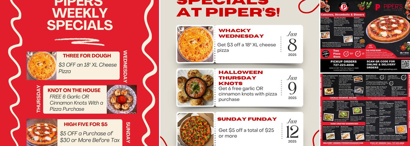Piper's Scratch Pizza Shop Menu