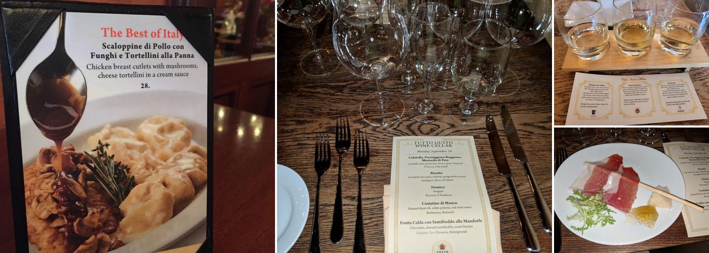 Tutto Gusto Wine Cellar Menu