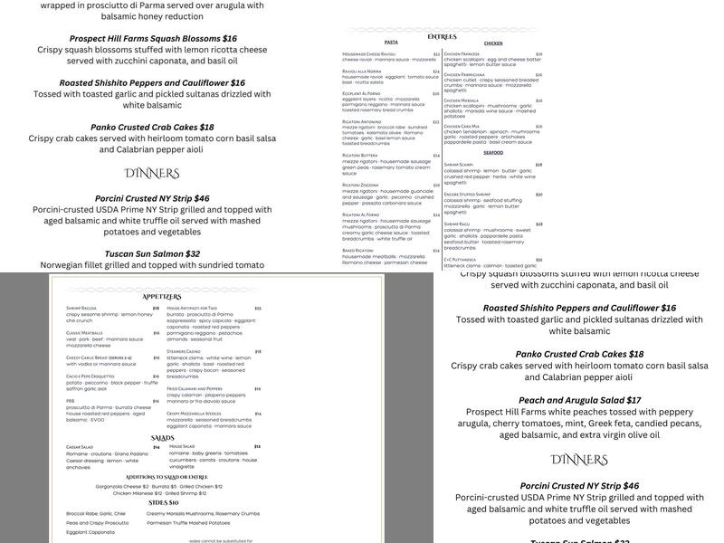 Encore Menu