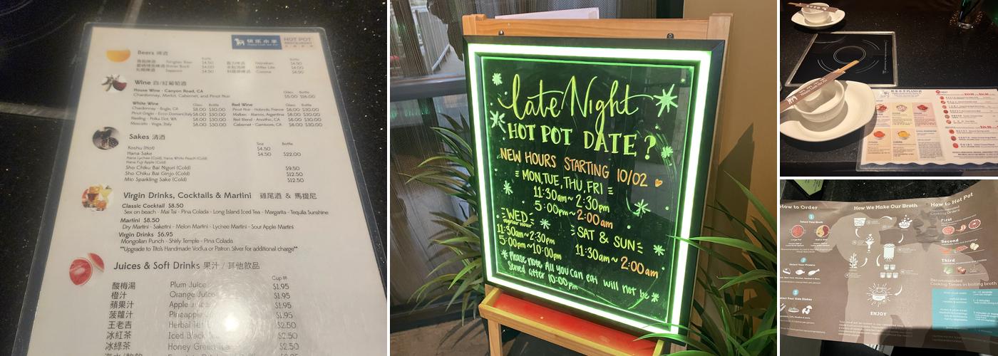 Happy Lamb Hot Pot, Plano Menu