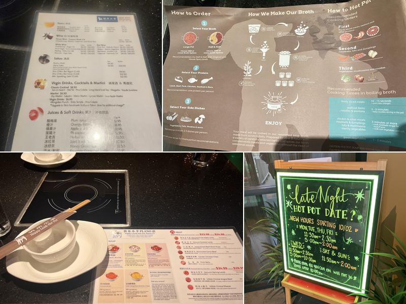 Happy Lamb Hot Pot, Plano Menu