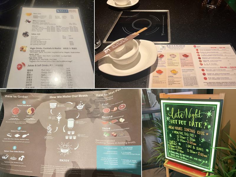 Happy Lamb Hot Pot, Plano Menu