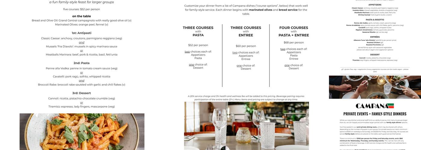 Campana Menu
