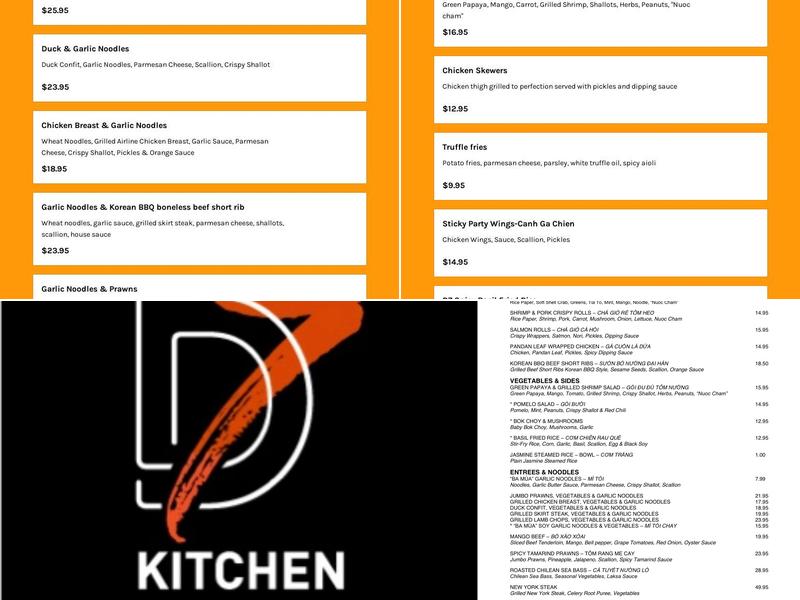District Seven Kitchen Menu