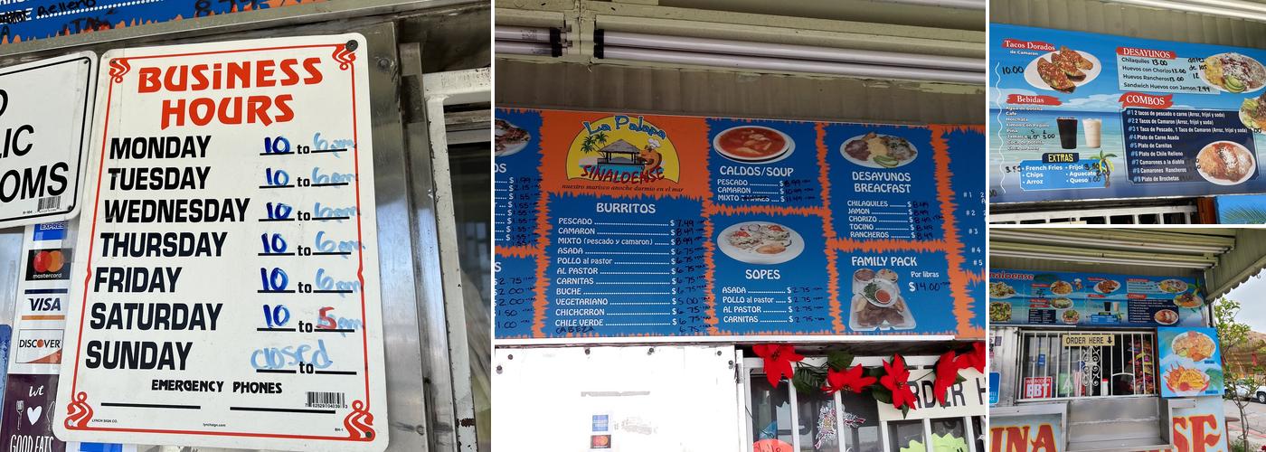 La Palapa Sinaloense Menu