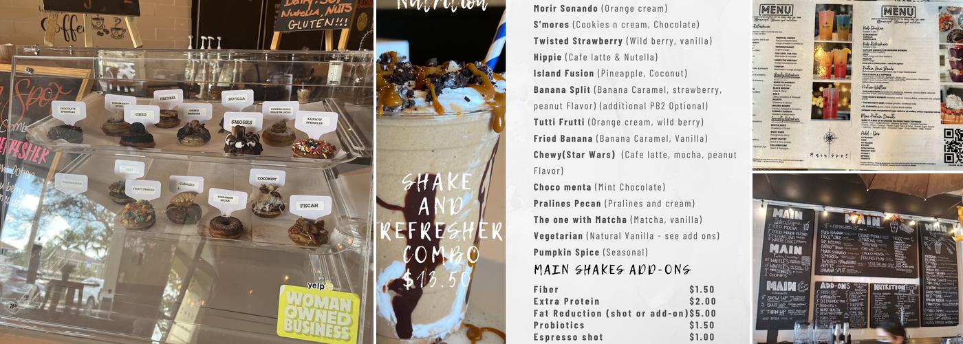 Main Spot Nutrition Menu