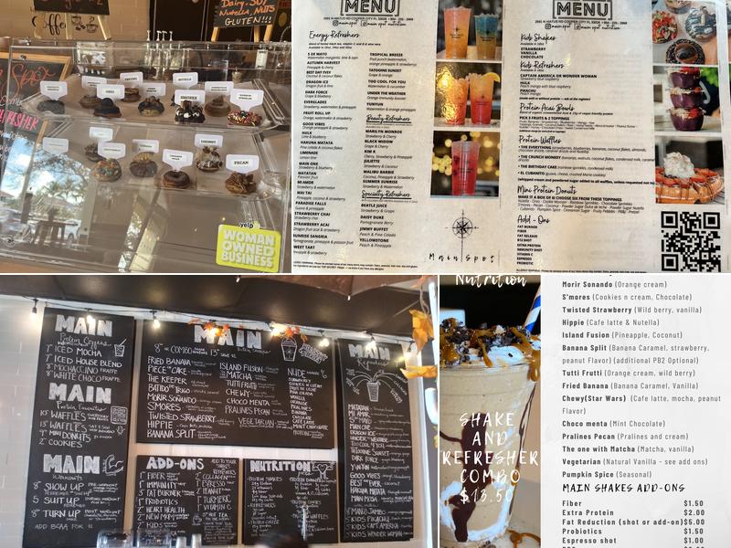 Main Spot Nutrition Menu