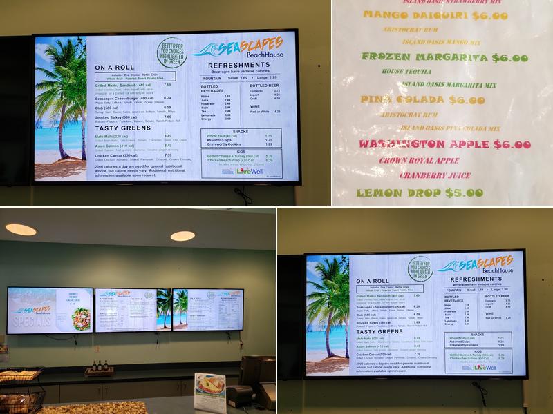 SeaScapes Beach House Menu