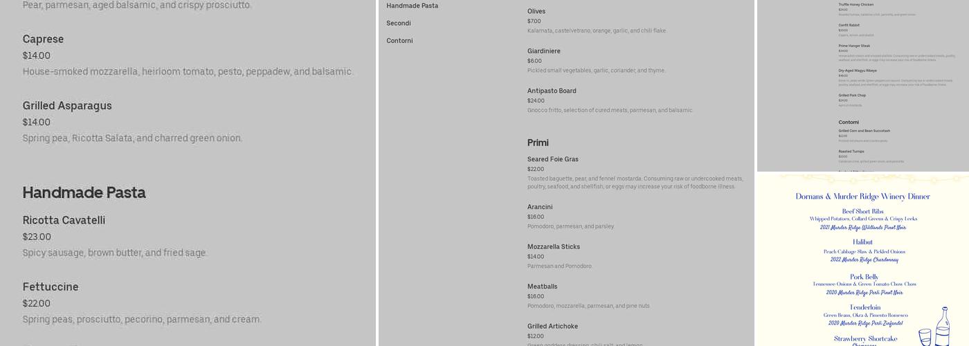 Jackson Cake Co Menu