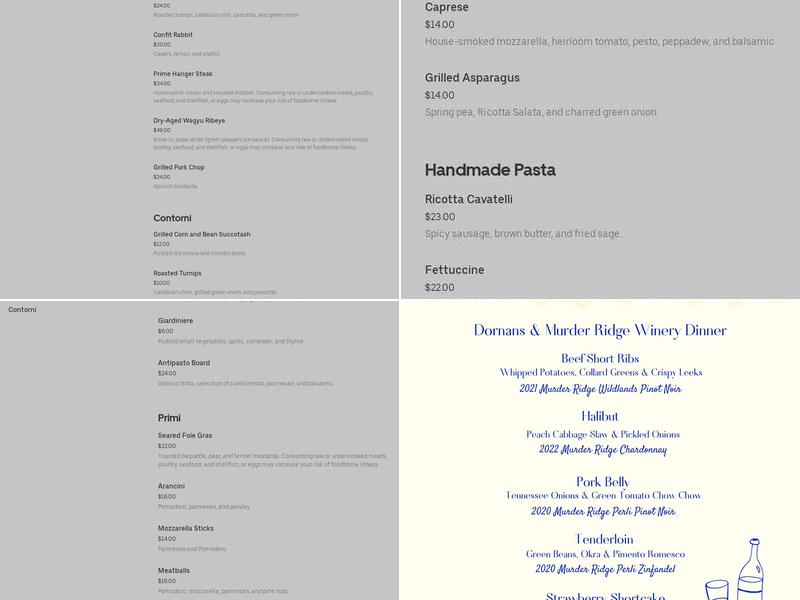 Jackson Cake Co Menu