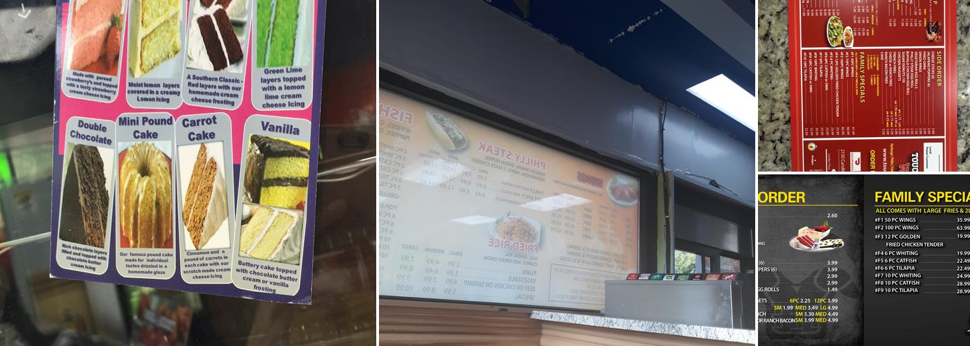 Touchdown Wings Menu