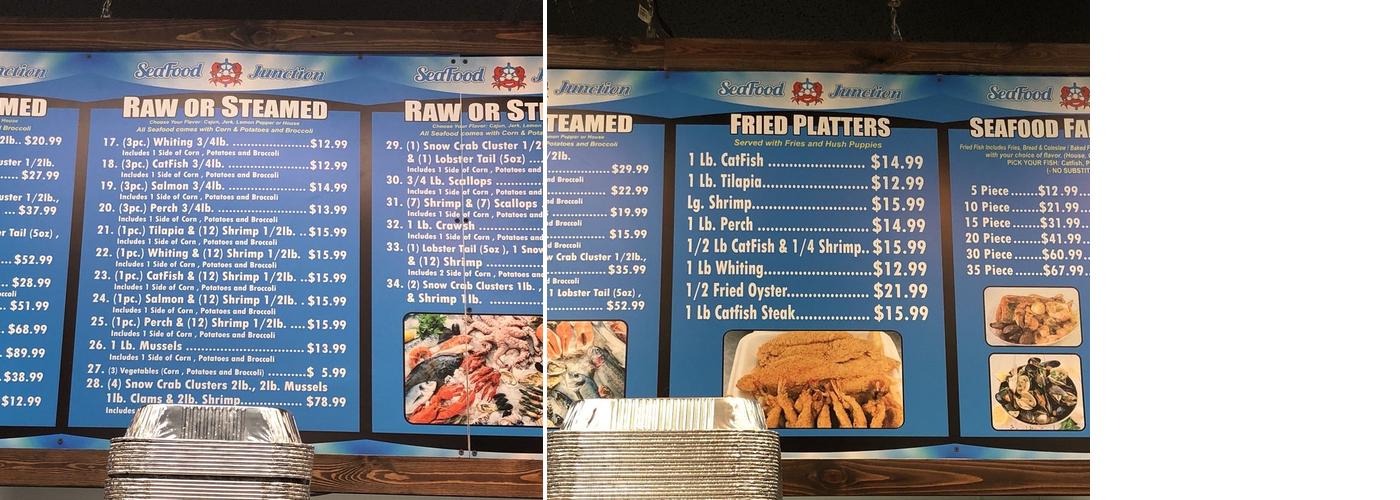 Seafood Junction Menu