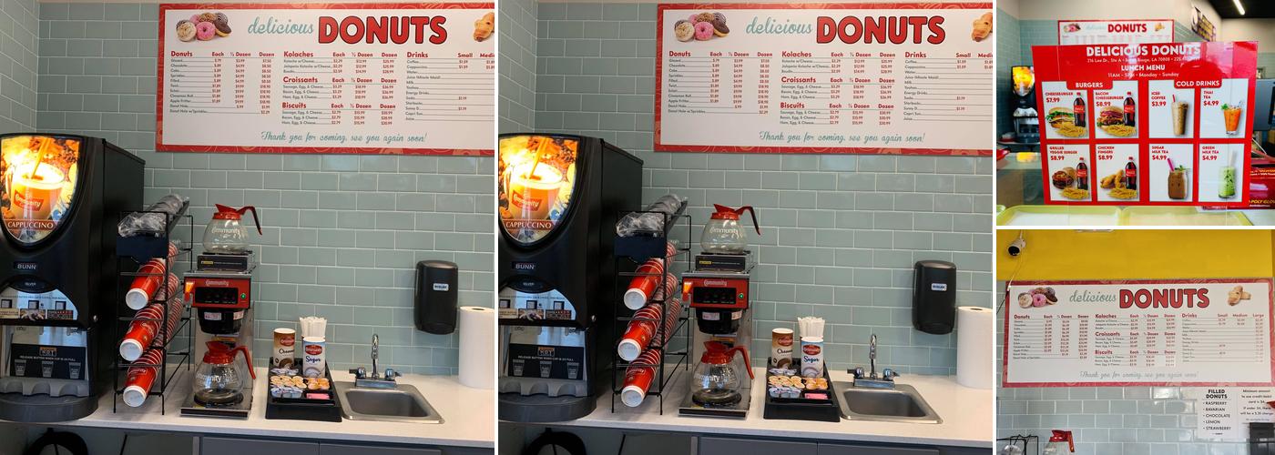 Delicious Donuts Menu