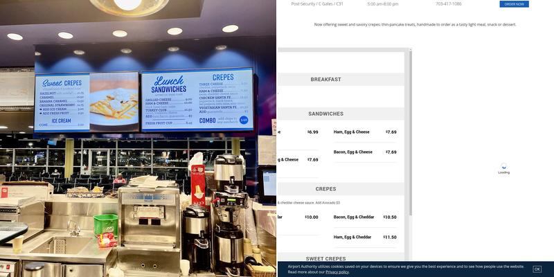Magic Pan Menu