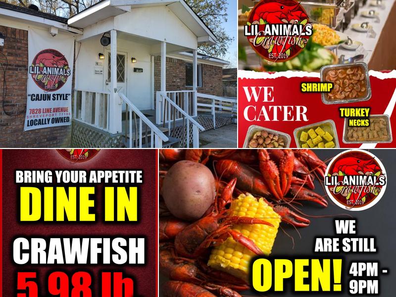 Lil Animals Crawfish Seafood & More! 7828 Line Ave, Shreveport