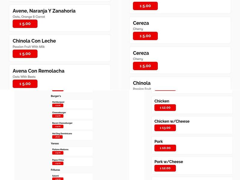 Prieto Empanadas Menu