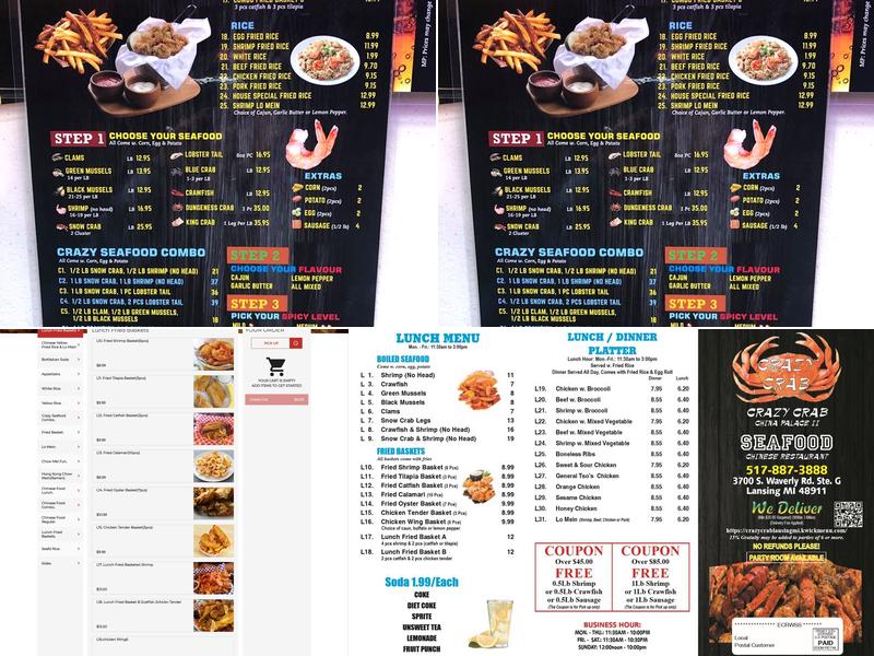 Crazy Crab Menu