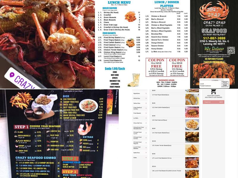 Crazy Crab Menu