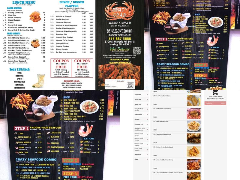 Crazy Crab Menu