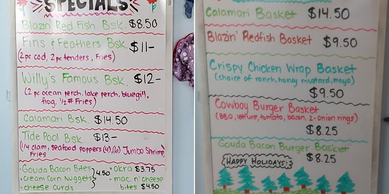 Freda's Fish Fry & More Menu