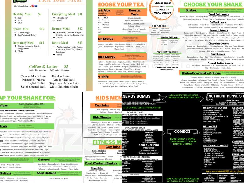 Fuze Nutrition Nazareth Menu