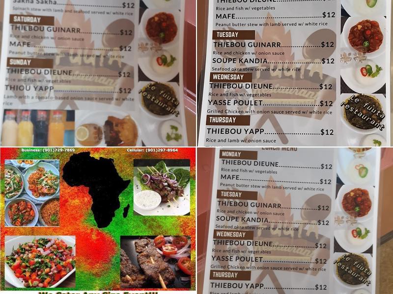 Le Fuuta Restaurant Menu