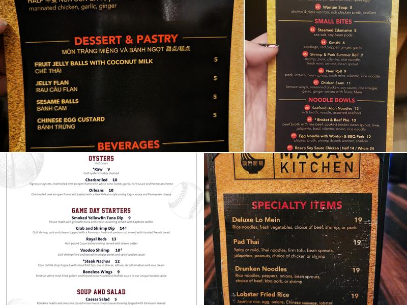 Macau Kitchen Menu