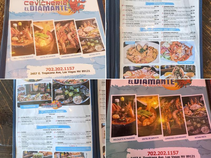 Cevicheria El Diamante Menu