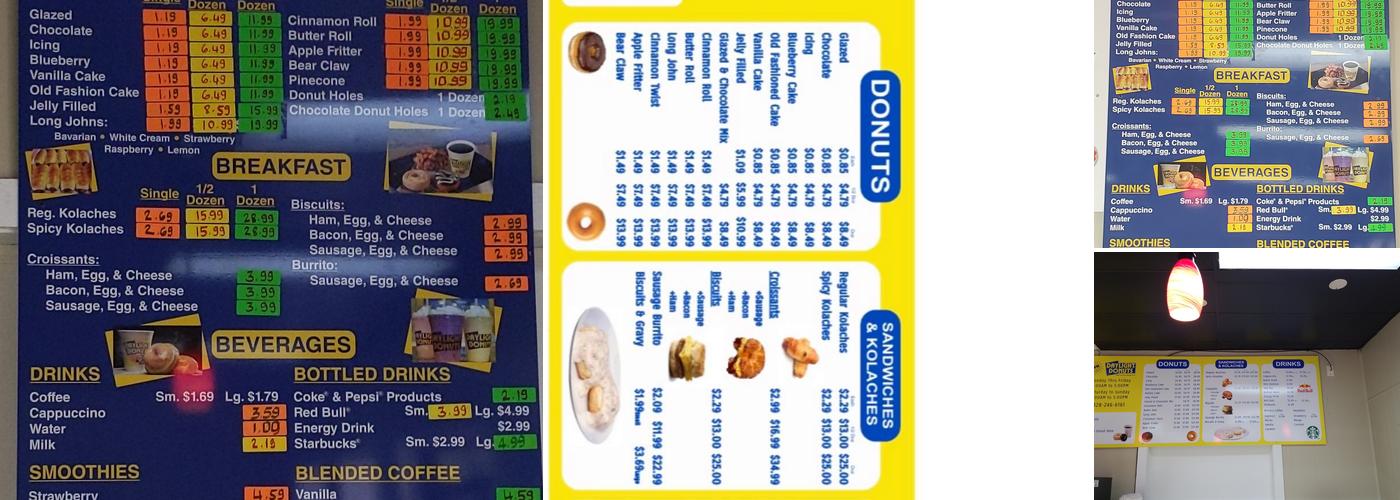 Daylight Donuts Menu