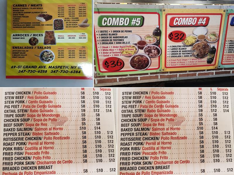 El Pollo Sabrosón Menu