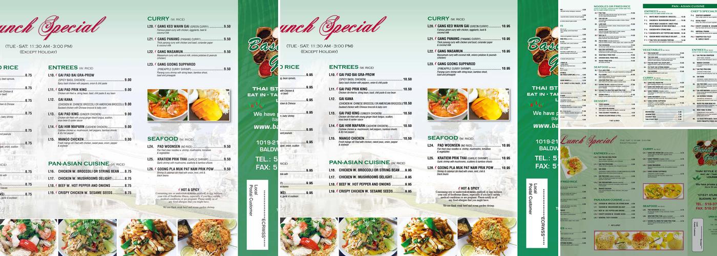 basil leaf grill Menu
